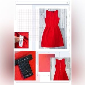 J Crew Red Sleeveless & Flare Dress Style